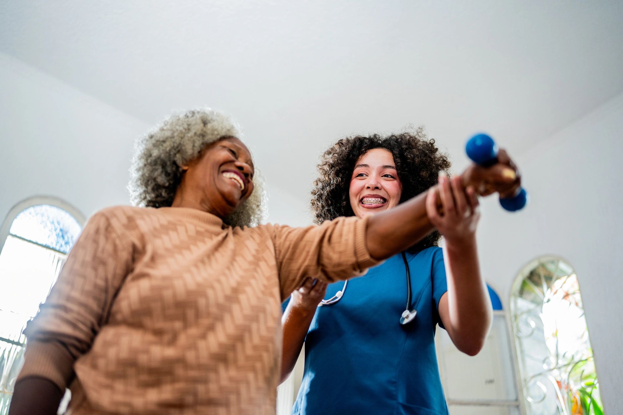 Supportive rehabilitation session focused on mobility and recovery